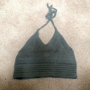 Aerie crocheted halter top